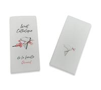 Protège Livret de Famille Personnalisé - Livret de Famille Catholique - Élégance et Protection avec notre article fabriqué et personnalisé en France - SP0201a (Blanc)