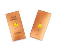 Protège Livret de Famille Personnalisé - Livret de Famille Catholique Oiseau - Élégance et Protection avec notre article fabriqué et personnalisé en France - SP0203a (Nacré Orange)