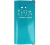 Protège livret de famille - PVC ""Bleu Canard"" avec rabats intérieurs - Fabriqué en France - Color Pop