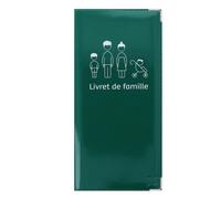 Protège livret de famille - PVC ""Vert"" avec rabats intérieurs - Fabriqué en France - Color Pop
