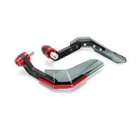 Protège Main Moto Équipement De Protection Coupe-vent CNC En Aluminium Des Mains Moto Pare-brise Poignée Scooter Motocross(Red)