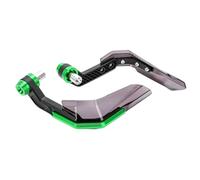 Protege Main Moto Protecteurs universels de guidon de moto de 7/8 pouces, pour Scooter, protection de levier de frein de montagne avec raidisseur en aluminium Guidon Garde-Main(Green)