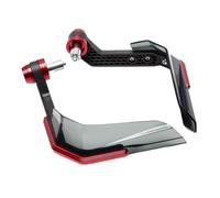 Protege Main Moto Protecteurs universels de guidon de moto de 7/8 pouces, pour Scooter, protection de levier de frein de montagne avec raidisseur en aluminium Protège-mains de guidon de moto(Red)
