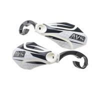 Protege mains avs kit deco patte alu avec charniere blanc noir