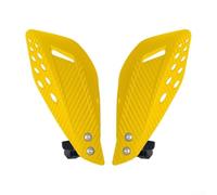 Protège-mains coupe-vent pour motocross, coque en plastique ABS avec base de montage en alliage d'aluminium pour plus de stabilité (jaune)