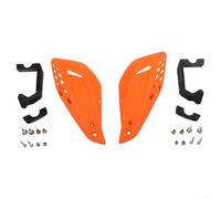 Protège-mains de moto pour motocross - Coupe-vent en plastique ABS avec supports en alliage d'aluminium pour une intégration stable du guidon (orange)