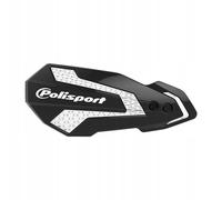 Polisport Protège-mains moto MX Flow – Kit montage universel – Noir/Blanc