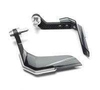 Protège-mains fixation miroir Protection Pare Brise Bouclier Garde Main Pour Kawasaki Pour Ninja 250 300 650 Pour ZX6 Pour Vulcan S Protège Mains(Silver)