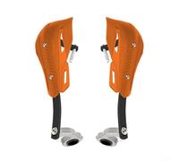 Protège-mains pour guidon de moto | Compatibilité pour vélos tout-terrain | ABS pour bandes de pare-brise anti-chute | Compatible avec la plupart des motos (orange)
