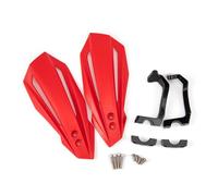 Protège Mains pour Guidon Protecteur Universel De Moto, Équipement De Protection en Alliage, Protection des Mains, Bouclier Coupe-Vent(Red)