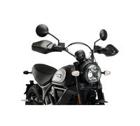 Puig 20509J Protège-mains moto résistants aux impacts et au vent en ABS avec design intégré et protection contre les intempéries, Noir Mat