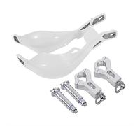 Protège-mains universels pour moto, protecteur de mains pour guidon, protège-mains en alliage d’aluminium et en plastique avec collier de serrage pour motocross et quad, compatible (Blanche)