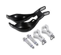 Protège-mains universels pour moto, protecteur de mains pour guidon, protège-mains en alliage d’aluminium et en plastique avec collier de serrage pour motocross et quad, compatible (Noire)