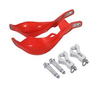 Protège-mains universels pour moto, protecteur de mains pour guidon, protège-mains en alliage d’aluminium et en plastique avec collier de serrage pour motocross et quad, compatible (Rouge)