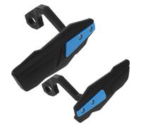 Protège-mains Vélo Tout-terrain Noir, Coque Dure Nylon pour Guidons | Montage Supports et Fixations Inclus, pour Vtt en Plein Air, Pluie, Débris et Air Froid