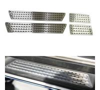 Protège-Marche en Acier Inoxydable 4 Pièces pour VW T6 T6.1 Multivan/Caravelle 2015+ - Kit de Seuils de Porte Anti-Rayures, Montage Direct