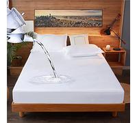Protège Matelas 160 x 200 cm Imperméable Respirant avec 4 Coins Elastiques Alèse imperméable pour Matelas Housse de Matelas 30 cm de Profondeur