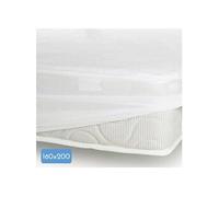 Lovely Home Protège-matelas 160 x 200 x 25 cm 100% coton 170 g/m² Blanc