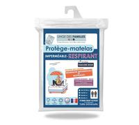 Linge des Familles - Protège Matelas 160x200 cm - Imperméable & Respirant - Alèse Souple & Silencieuse - Bonnet 30 cm Elastiqué - Label Oeko-TEX® Standard 100 - Made in Europe