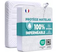 Protège Matelas 50x83 cm Alèse Impermeable Drap Housse en Coton et Microfibre Protection Lit pour Bebe Alaise pour Incontinence Anti-Acarien Couvre-Matelas Pipi Lavable en Machine