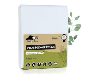 Protège Matelas 80x190-30 cm Qualité Supérieure Oeko-TEX® ~ Alèse Imperméable en Fibre Luxe Tencel™ Écologique ~ Forme Drap Housse