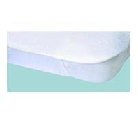 Protège-matelas Alèse imperméable Elasretane éponge bouclette 100 % coton 80 x 190 cm Blanc