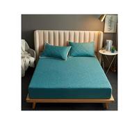 Protege Matelas,AlèSe ImperméAble Housse de matelas imperméable tendance, drap-housse matelassé 140 x 200 cm, 160 x 200 cm, protège-matelas de couleur unie, sans taie d'oreiller(Green,160x200x30cm)