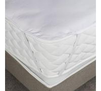 Protège Matelas Alese Plateau Essentielle - Molleton 100% Coton 120 x 190 cm Blanc