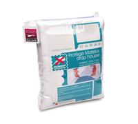 Protège matelas ANTONIN 200x190 cm bonnet 40 cm molleton 220 g/m² absorbant blanc