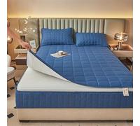 Protège Matelas avec Fermeture éclair 70/80 Housse Integrale Matelas Matelassé à Cinq Côtés Housse Protection Matelas Déménagement Protecteur/Couvre Matelas Respirant Alèse Surmatelas(90X200+24cm,E)