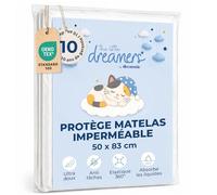Protege Matelas Bebe 50x83 Imperméable et Résistant, Alese 50x83 Lit Bebe Cododo, Facile à Installer, Lavable en Machine, Certifié Oeko-Tex, pour Matelas jusqu'à 12 cm
