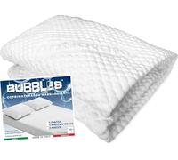 Protège-matelas Bubbles Massage Anti-acariens Hypoallergénique - Polyester bi-élastique avec coins élastiques - Fabriqué en Italie - Français 140 x 200 cm