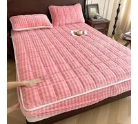 Protège-matelas de luxe en velours pour grand lit/king size 135 x 200 cm d'épaisseur doux avec poche profonde de 27,9 cm, anti-poussière et chaud, lavable, housse élastique pour un confort ultime