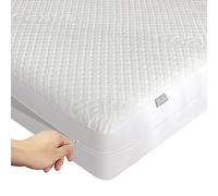 Protège-Matelas en Bambou avec Fermeture éclair pour très Grand lit - Housse de Matelas 100% imperméable à Fermeture éclair - Housses de Matelas Douces et rafraîchissantes et silencieuses - Housse de