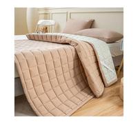 Protège-matelas en coton doux de qualité supérieure - Protège-hôtel matelassé double face pour dortoirs et salles de séjour - Style confortable tout en coton - Bleu foncé 2 cm 120 x 200 cm