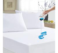 Protège-Matelas en Coton éponge imperméable et Respirant pour lit Super King Size Blanc 183 x 200 cm