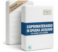 Protège-matelas en éponge jacquard de coton élastique avec coins périmétriques, lavable, réglable, certifié Oeko Tex, pour différents matelas (Français 130-140 x 190-200)