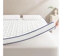 Protège-matelas en latex respirant - Housse en mousse à mémoire de forme pour soulager la pression, hypoallergénique et imperméable, confort ultime pour une nuit de sommeil réparatrice
