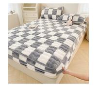 Protège-matelas en polaire Twin Velvet Coussin de matelas ajusté doux avec bandes élastiques Housse de matelas respirante pour chambre à coucher Dortoir Draps lavables (Couleur : bleu foncé, Taille