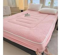 Protège-matelas en velours doux épais avec poches profondes, lavable, anti-poussière et confortable, pour literie d'hiver (180 x 200 cm)