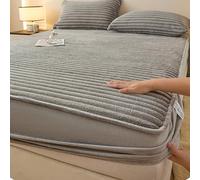 Protège-matelas en velours pour lit simple de 90 x 200 cm d'épaisseur avec poche profonde de 25,4 cm de profondeur, bande élastique lavable pour un confort ultime de dortoir et de chambre à coucher