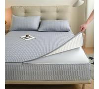 Protège-matelas imperméable 90 x 190 cm - Respirant et lavable - Pour lit simple, double et king size - Drap-housse anti-poussière personnalisable - Blanc (200 x 210 + 10 cm)