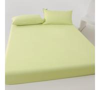 Protège-matelas imperméable de qualité supérieure - Vert - 90 x 200 cm - Pour lit simple/grand lit/king size - Anti-poussière - Enveloppe complète à 360° - Poche profonde de 30,5 cm - Bande élastique