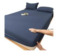 Protège-matelas imperméable doux pour la peau avec bande élastique - Couleur unie - Brossé - Drap-housse pour lit simple/grand lit/king size (couleur 06, 160 x 200 x 25 cm, 1 pièce)