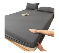 Protège-matelas imperméable doux pour la peau avec bande élastique - Couleur unie - Brossé - Pour lit simple/grand lit/king size (couleur 05, 120 x 200 x 25 cm, 1 pièce)