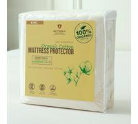 Protège-Matelas imperméable en Coton Bio Respirant pour très Grand lit - Confort 200 g/m² - Poche Profonde - Confort ajusté