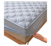 Protège-matelas imperméable - Housse ajustée, épaisse et matelassée, antidérapante, design silencieux, motif floral, bleu ciel, 80 x 200 x 28 cm - Protection de lit ultime