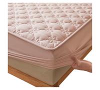 Protège-matelas imperméable, housse matelassée, design antidérapant épais, motif floral silencieux et doux, 140 x 190 x 28 cm, protection ultime du lit