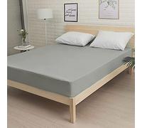 Protège Matelas imperméable, Hypoallergénique Housse de Matelas Imperméable et Microfibre, Alèse Respirante, Hauteur 30cm (Gris,150x200 cm)