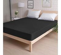 Protège Matelas imperméable, Hypoallergénique Housse de Matelas Imperméable et Microfibre, Alèse Respirante, Hauteur 30cm (Noir,90x200 cm)